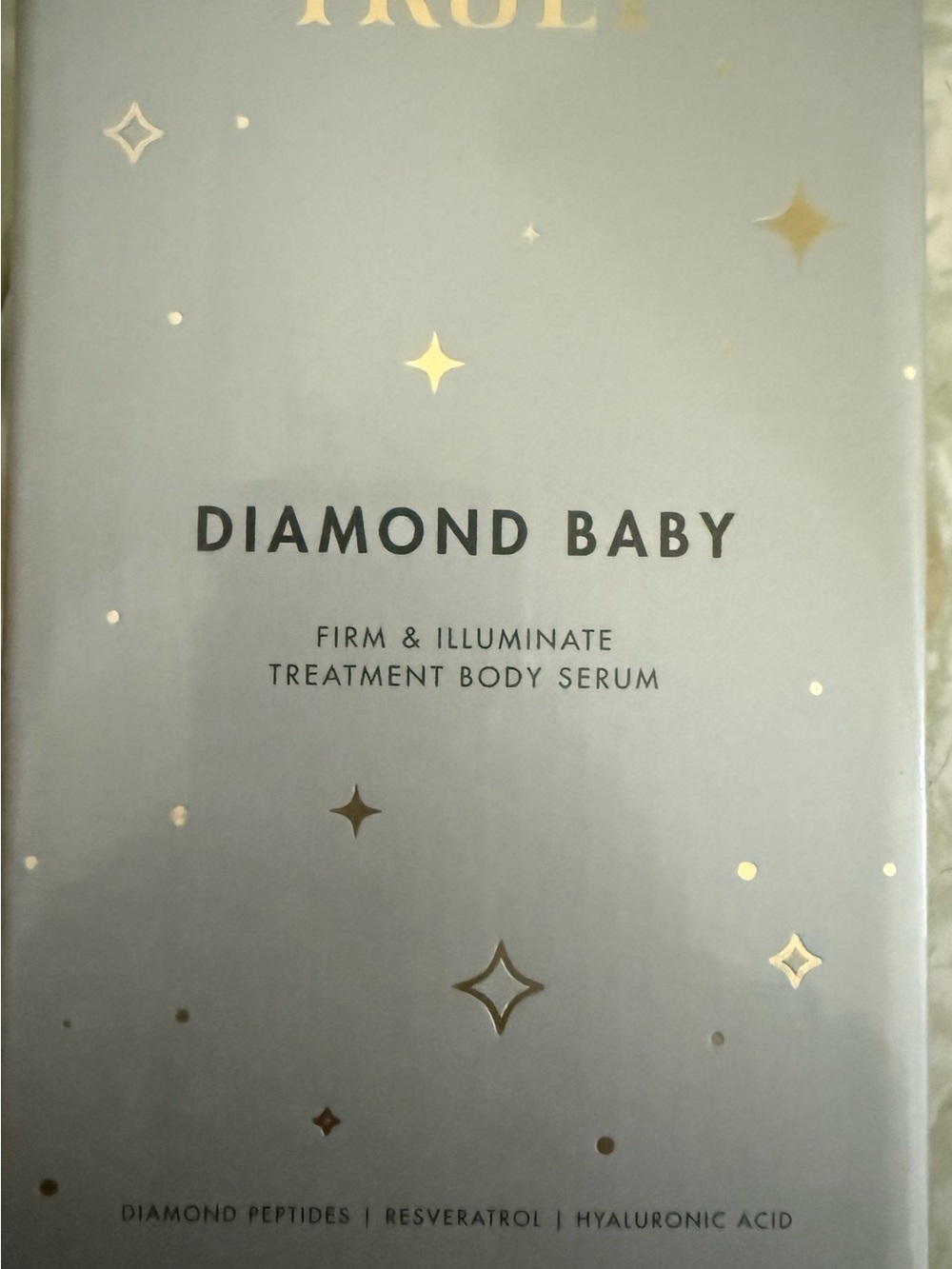 TRULY Diamond Baby Treatment Body Serum — gray & gold